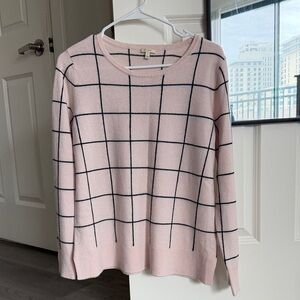 Project Social T Light Pink Grid Crewneck Sweater